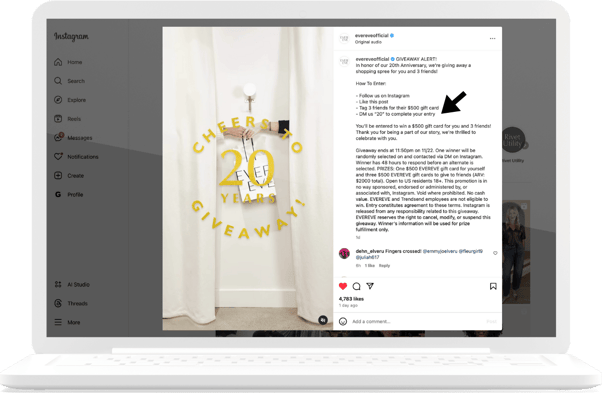 Evereve Instagram Post Desktop