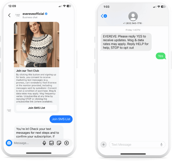 Evereve Klaviyo SMS Double Opt in Gatsby Case Study