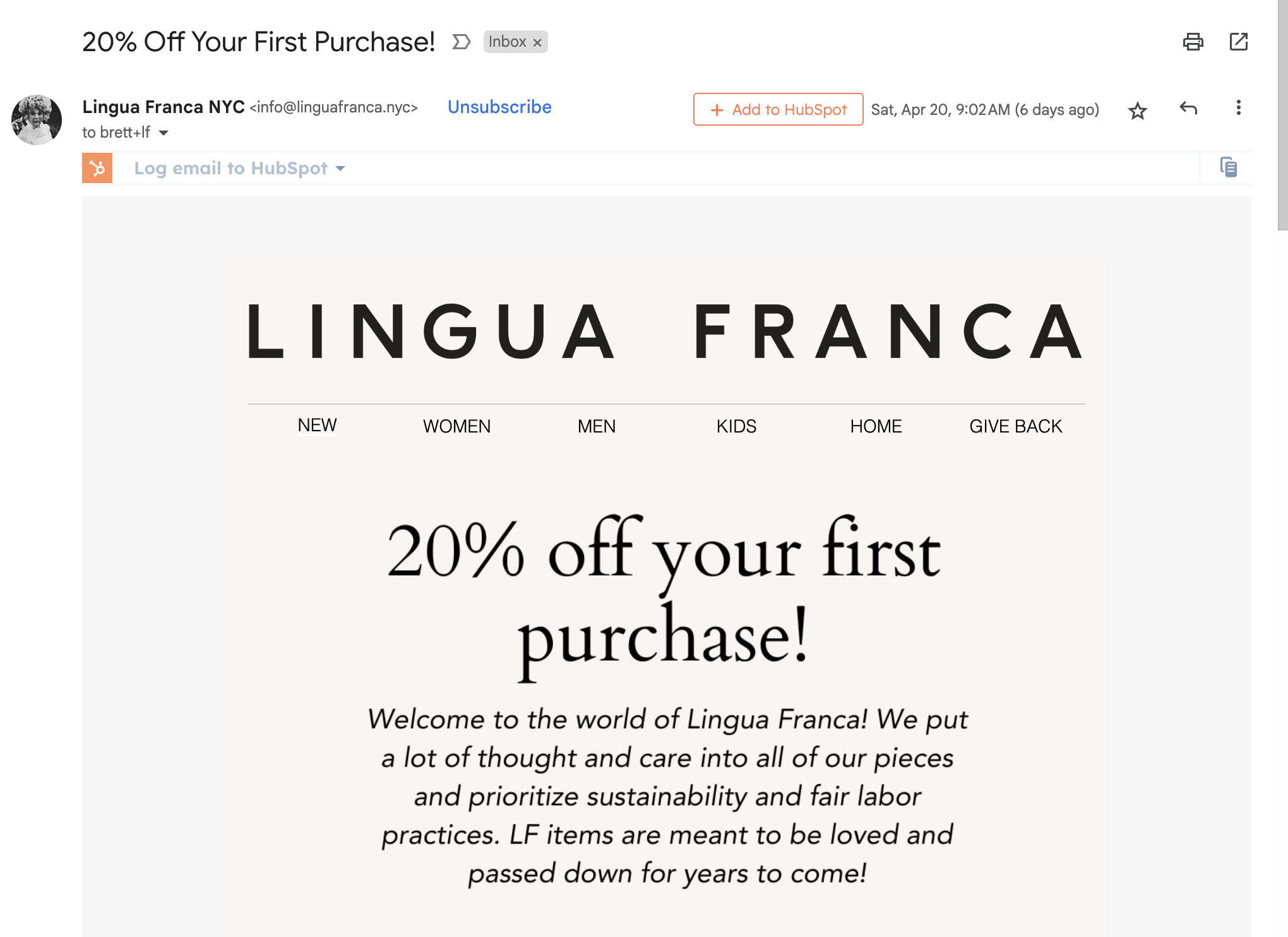 Lingua Franca welcome flow